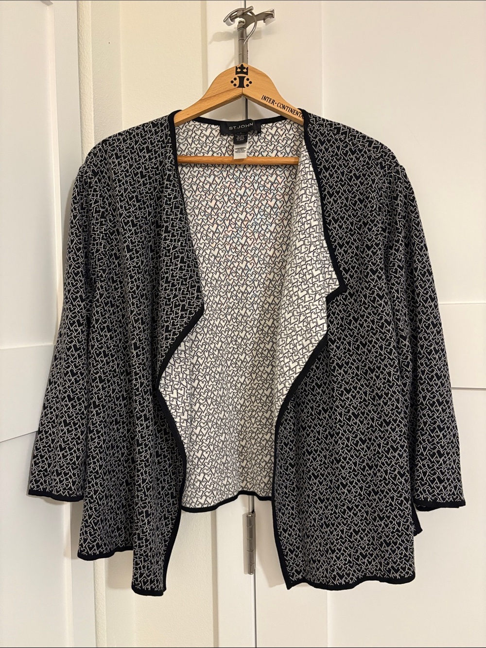 St. John  Draped Knit Cardigan